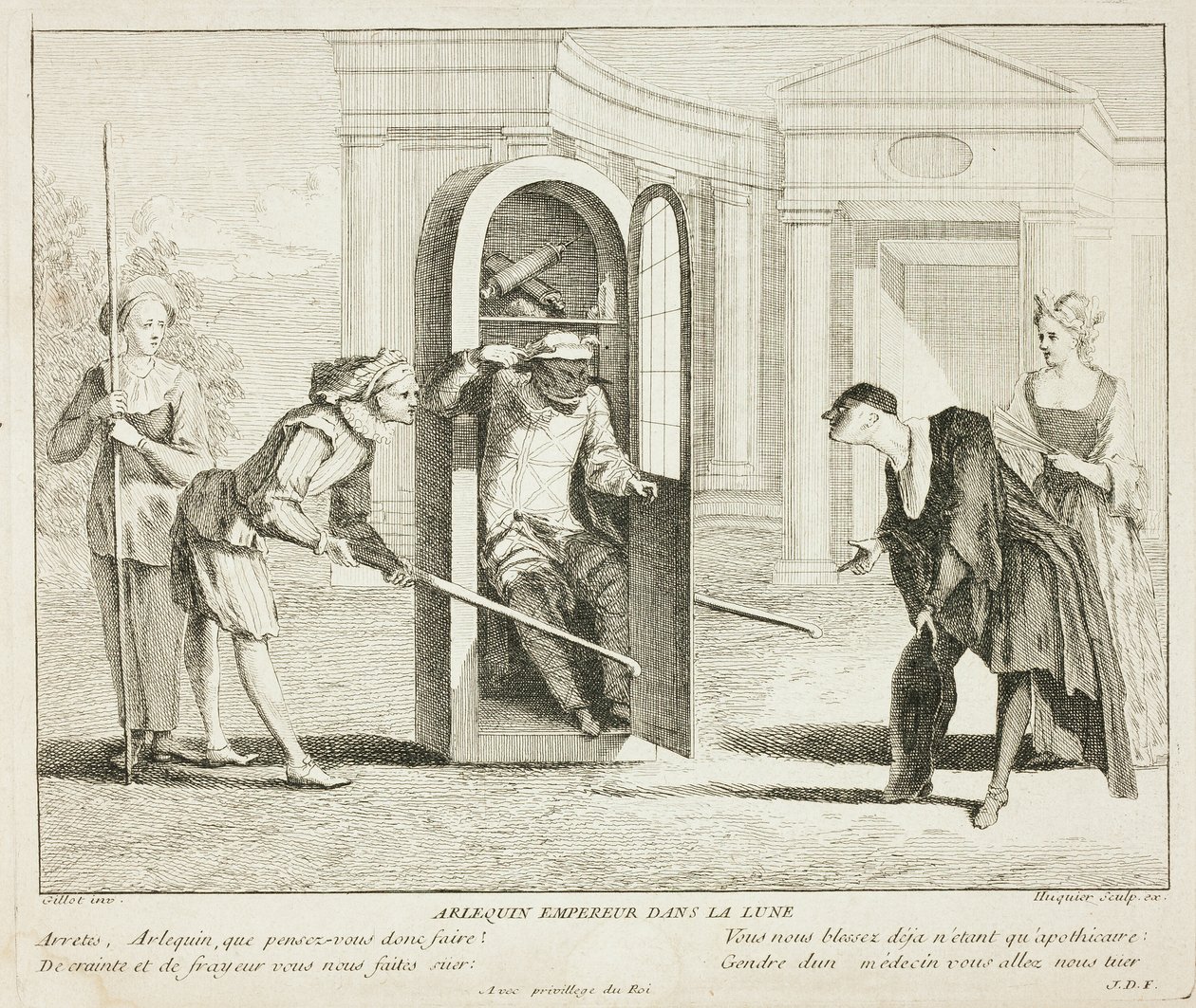 Prato de Livre de Scènes Comiques de Gabriel Huquier