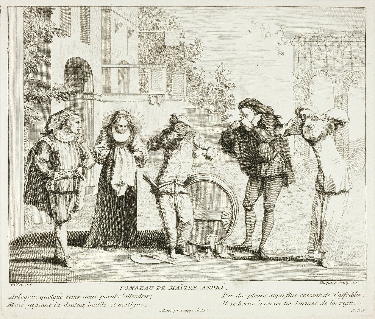Prato de Livre de Scènes Comiques de Gabriel Huquier