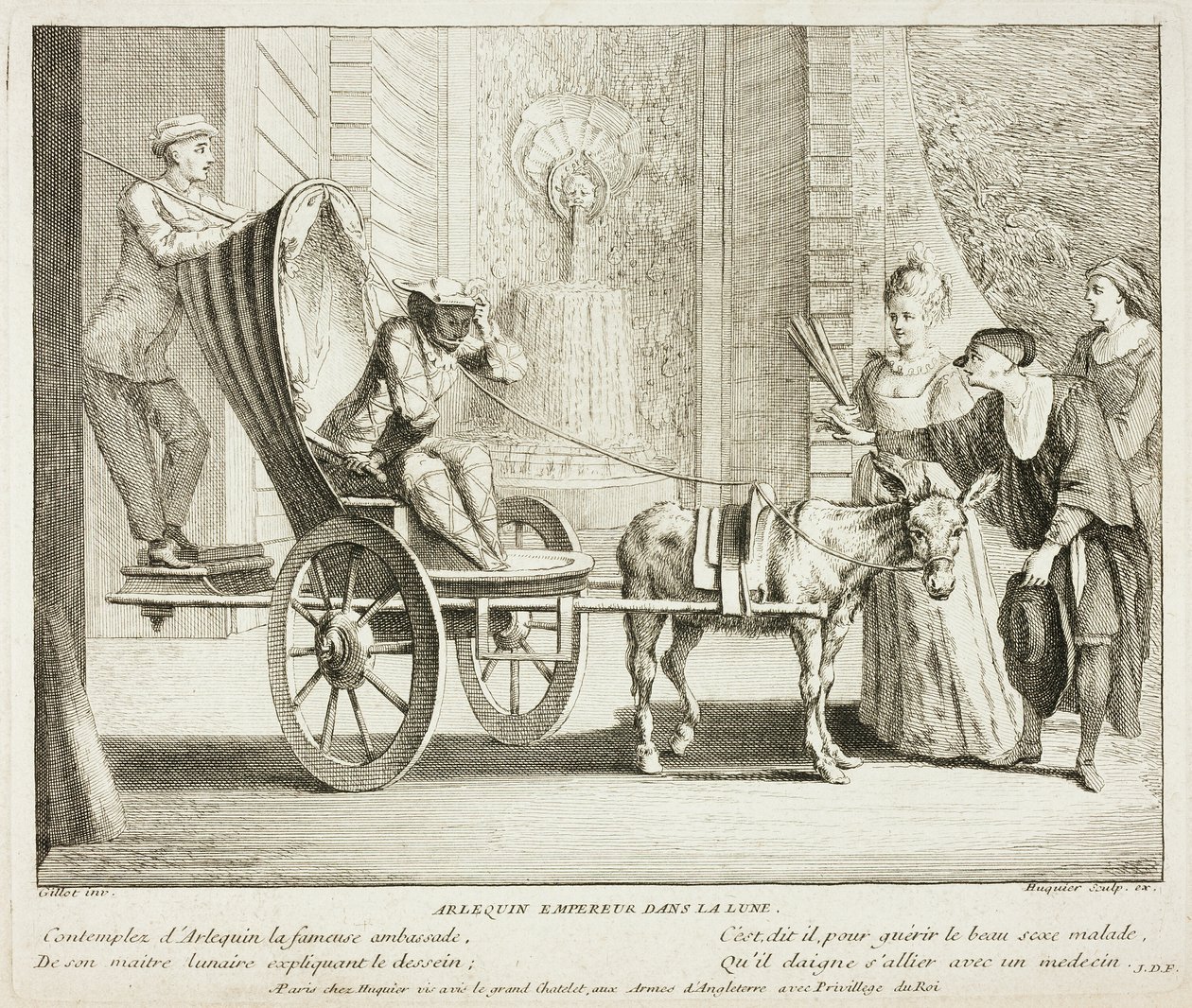 Prato de Livre de Scènes Comiques de Gabriel Huquier