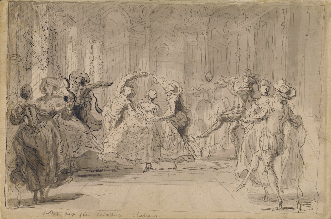 Balé de "As Fadas Rivais" de Gabriel Jacques de Saint Aubin