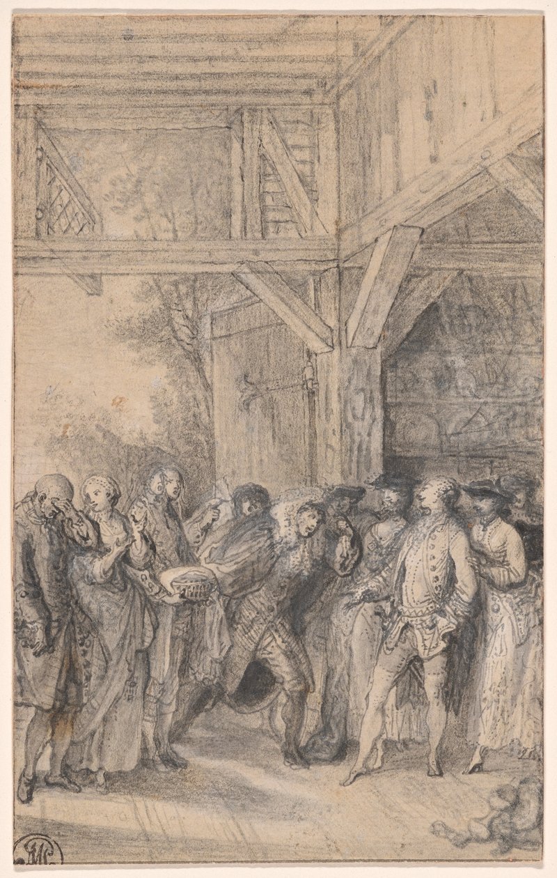 Agricultor que pede autorização para casar com a filha de um nobre de Gabriel Jacques de Saint Aubin