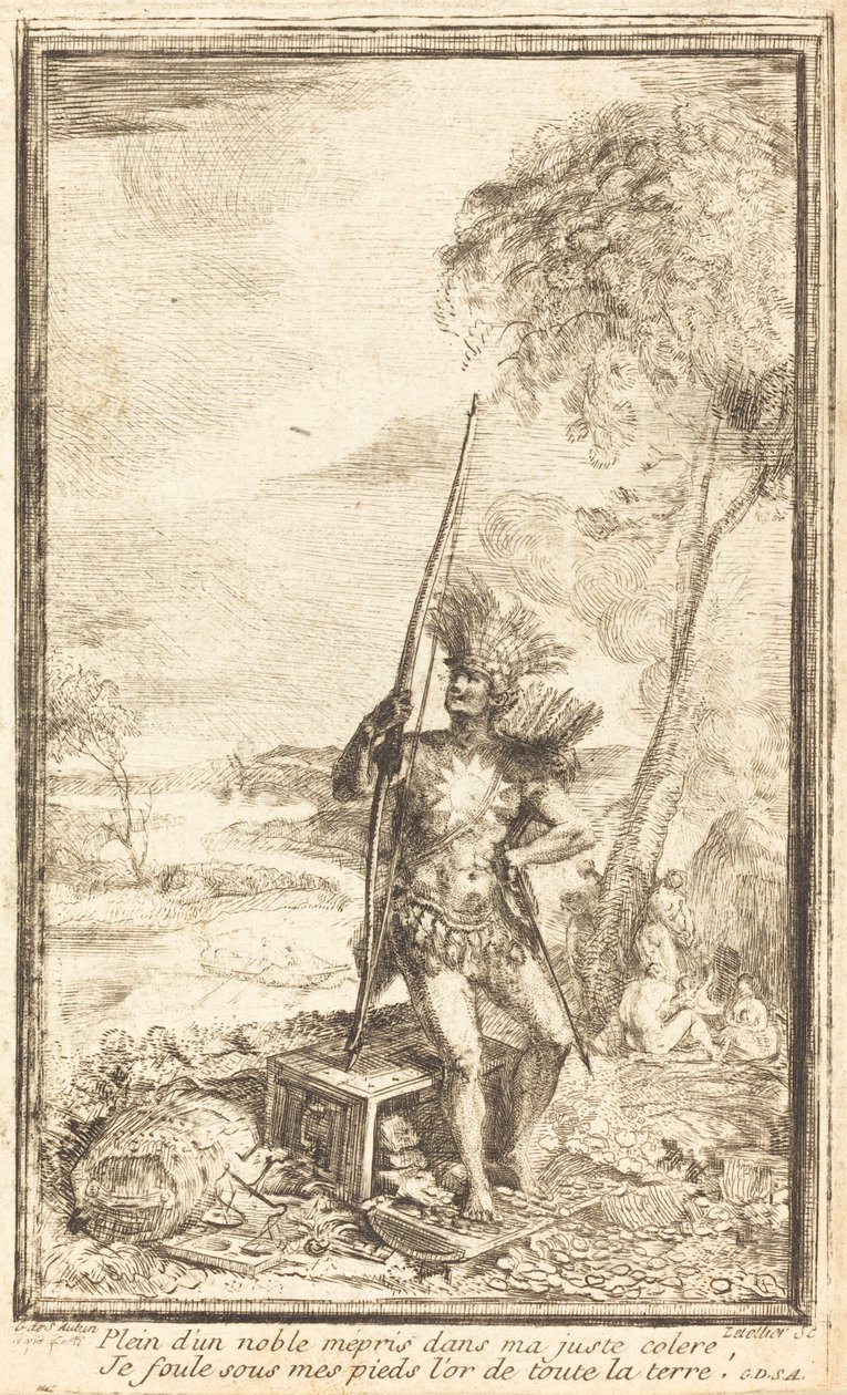 Frontispício: Composição Alegórica (Composition allegorique) de Gabriel Jacques de Saint Aubin