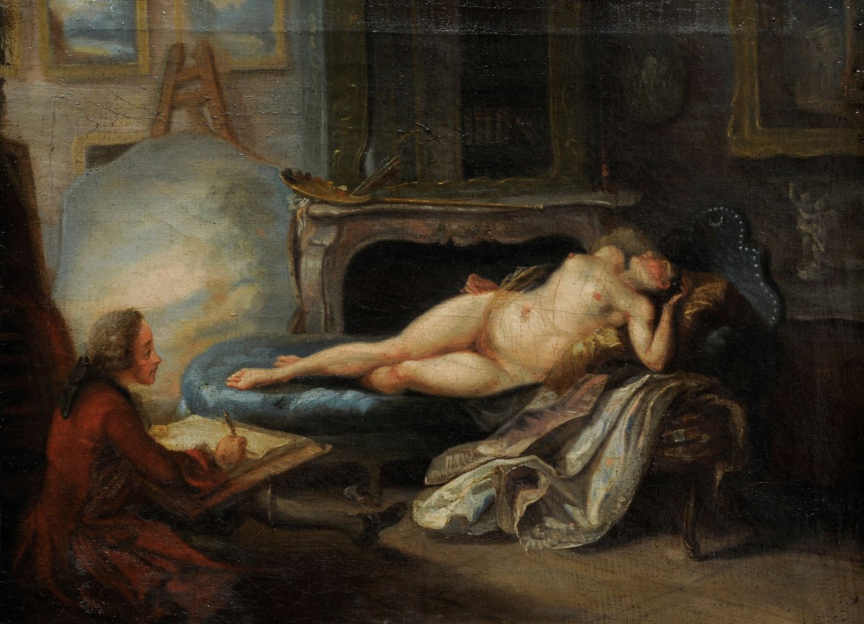 A Academia Privada, 1755. de Gabriel Jacques de Saint Aubin