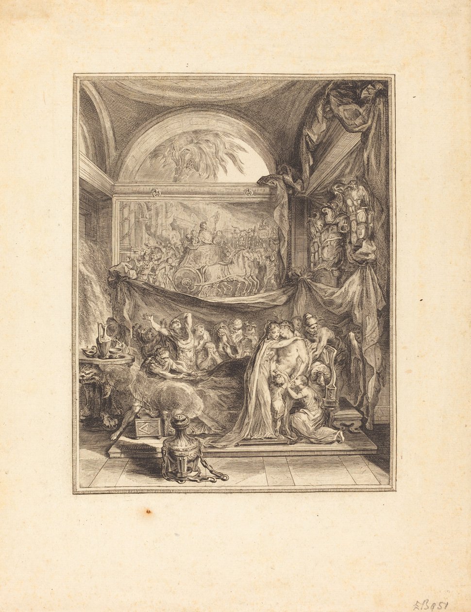 A Morte de Germânico de Gabriel Jacques de Saint Aubin