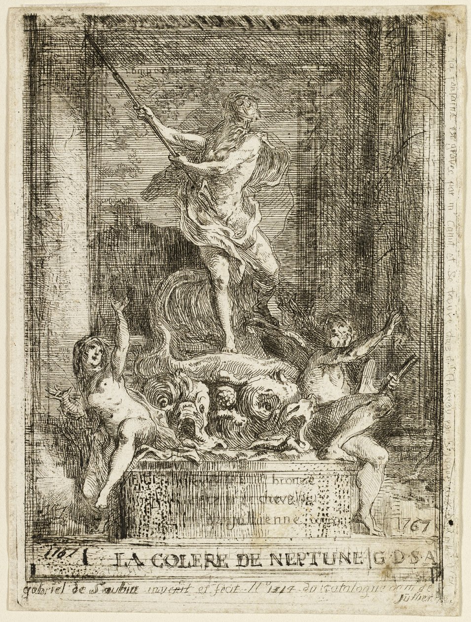 Fonte "A Ira de Netuno" de Gabriel Jacques de Saint Aubin