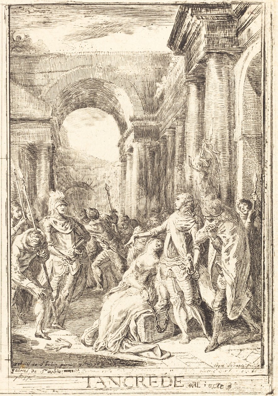 O Desafio [direita] de Gabriel Jacques de Saint Aubin