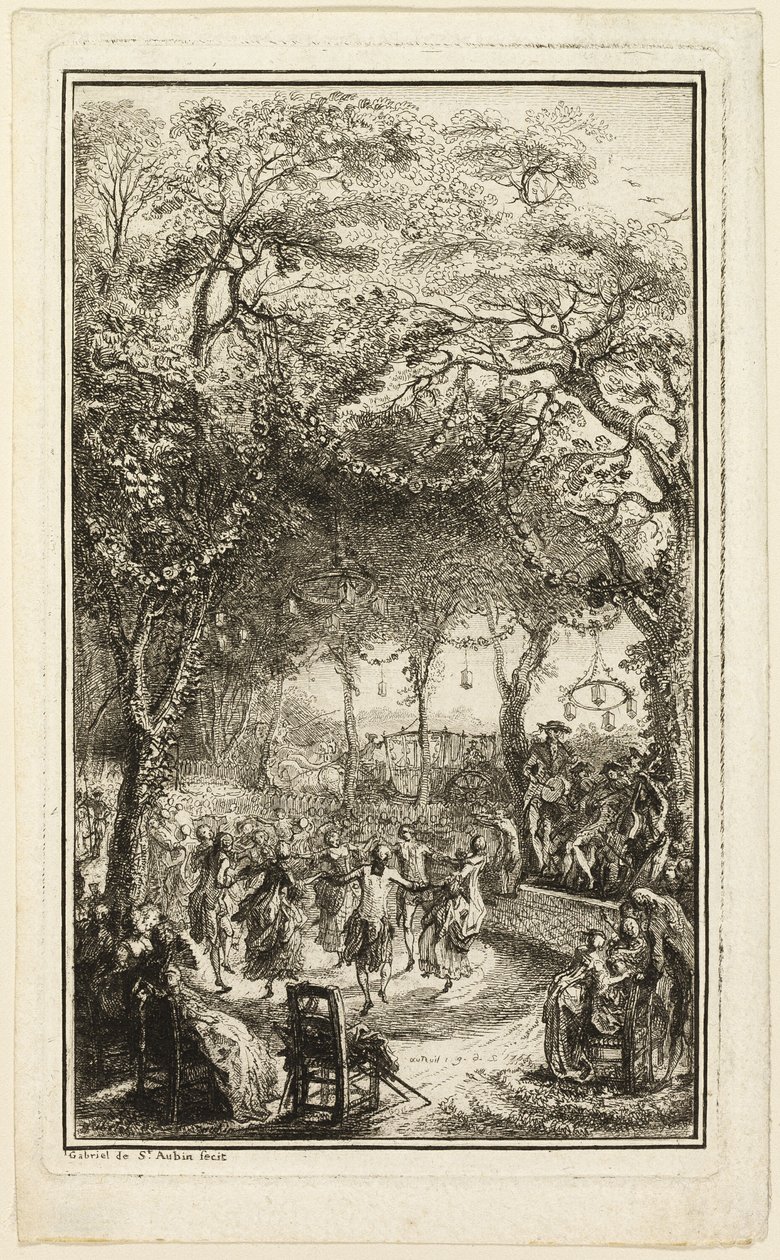 A Dança de Auteuil de Gabriel Jacques de Saint Aubin