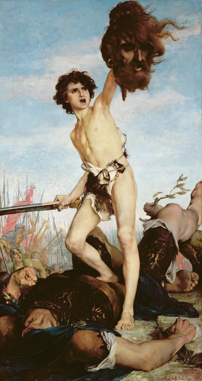 David vitorioso sobre Golias, 1876 de Gabriel Joseph Marie Augustin Ferrier