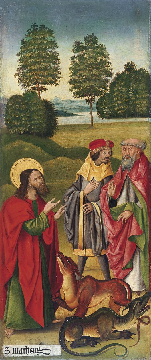O milagre de São Mateus domar os dragões, 1478 de Gabriel Mälesskircher