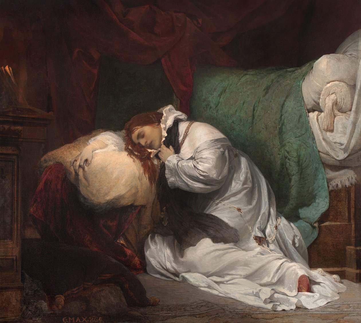 O martírio de Santa Ludmila, 1864 de Gabriel Max