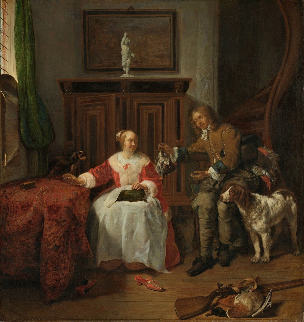 O presente do caçador O presente do caçador de Gabriel Metsu