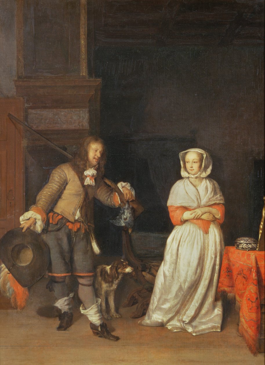 O caçador e a senhora, 1660-65 de Gabriel Metsu