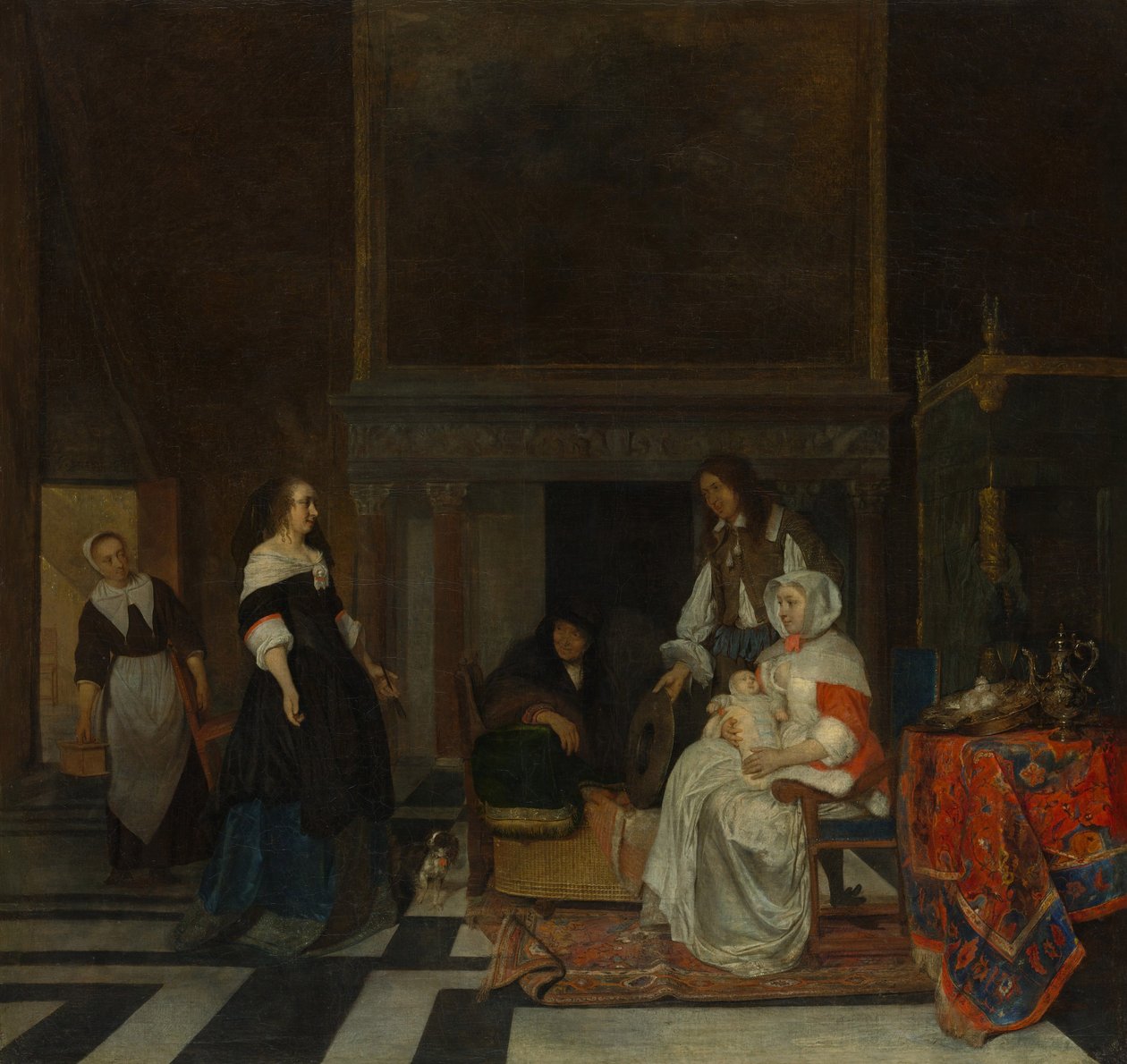 A visita ao berçário de Gabriel Metsu