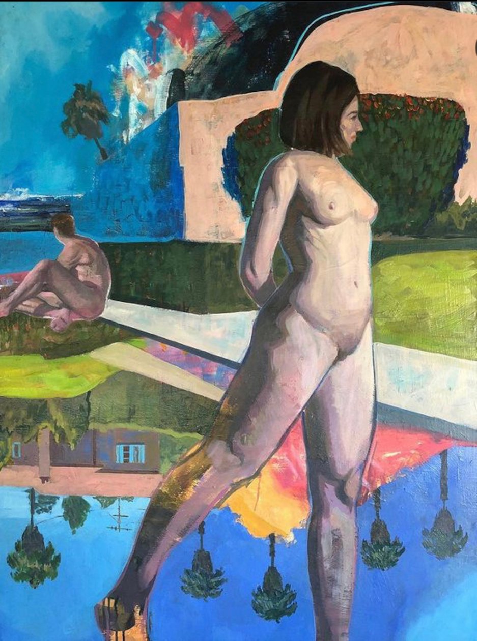 Os oceanos entre nós", 2021 (óleo sobre tela) de Gabriel Palma