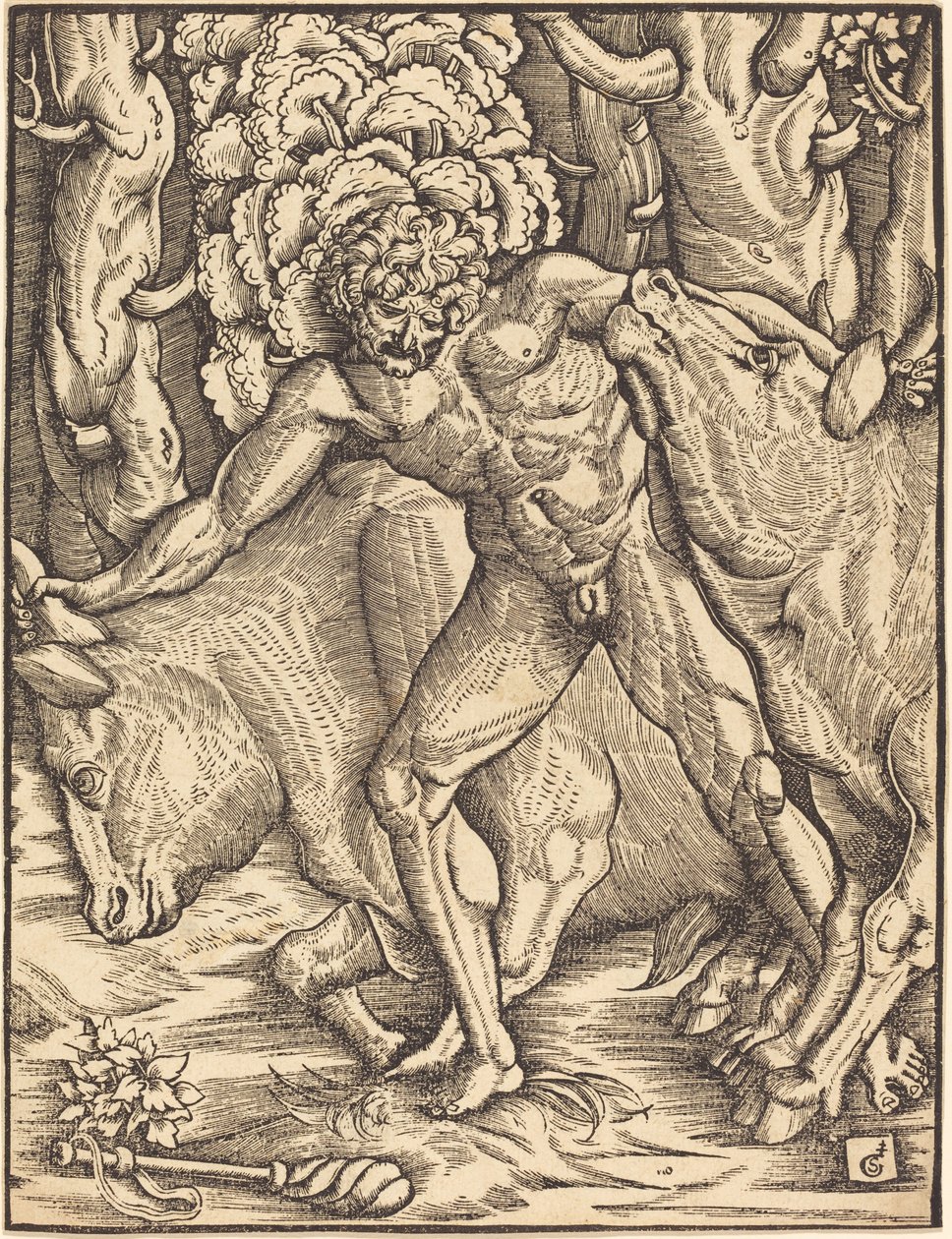 Hércules levando o gado de Geryon de Gabriel Salmon