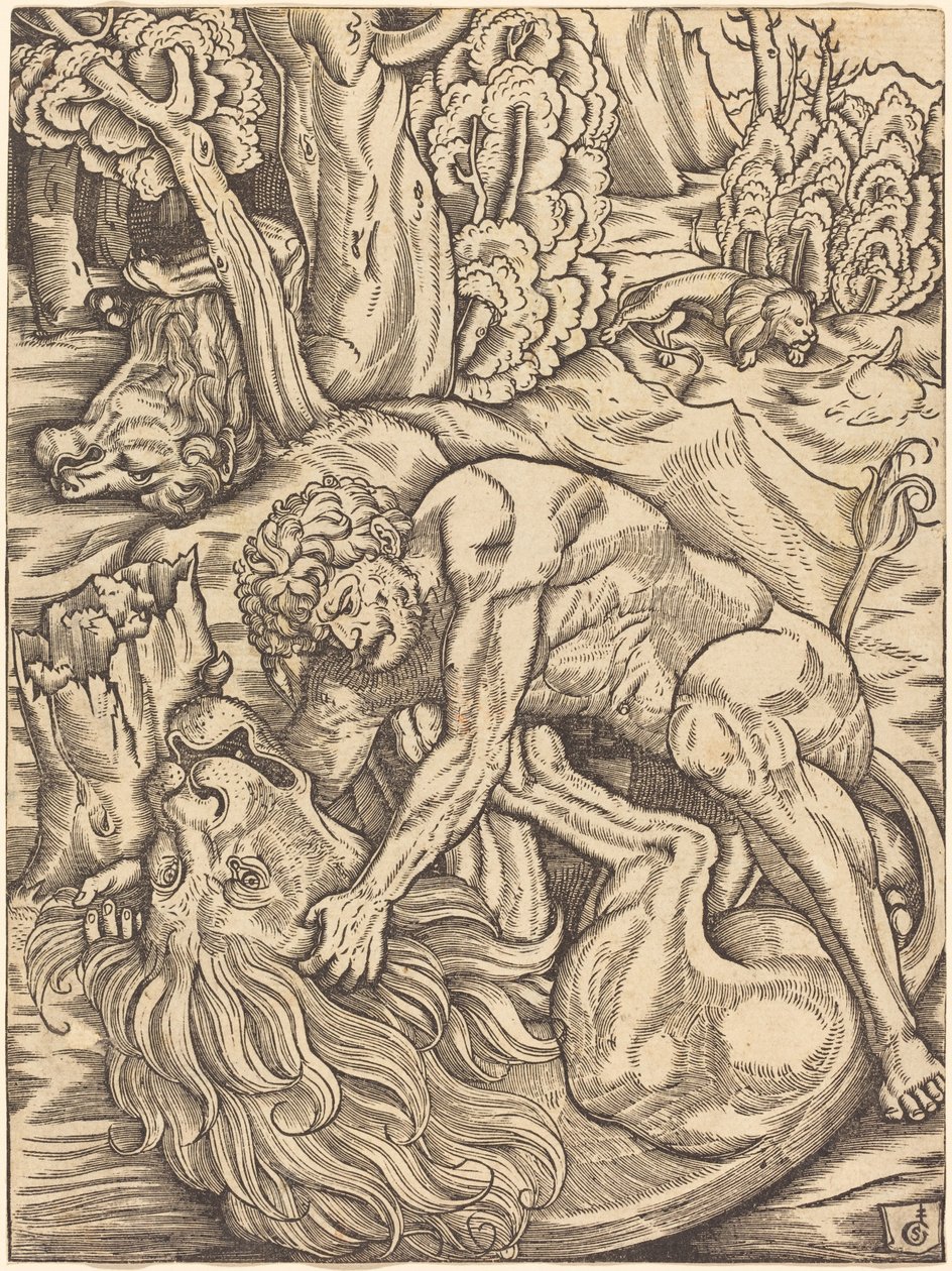 Hércules e o Leão da Nemeia de Gabriel Salmon