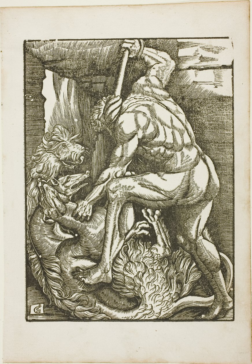 Os Trabalhos de Hércules: Trazendo Cerberus do Mundo Inferior de Gabriel Salmon