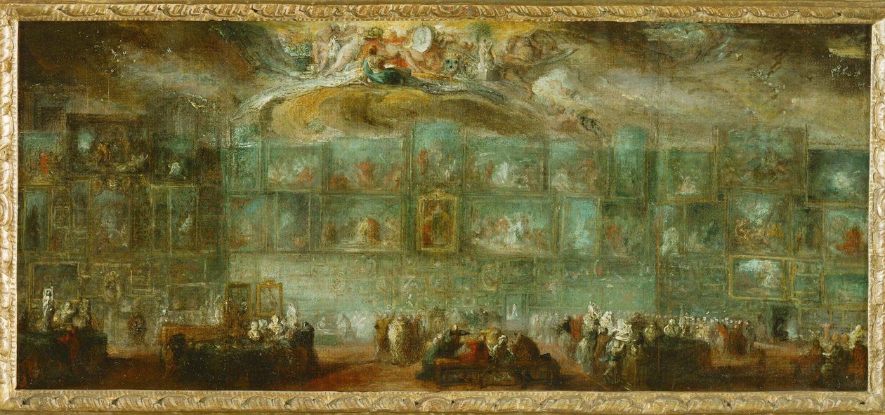 Vista do Louvre ... de Gabriel de Saint-Aubin