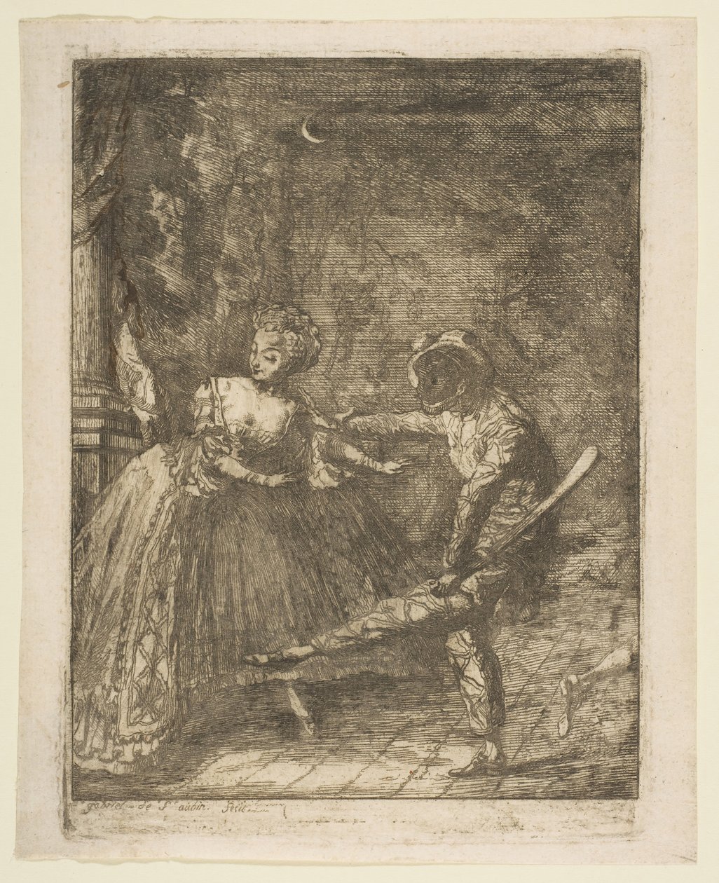 O teatro italiano. de Gabriel de Saint Aubin