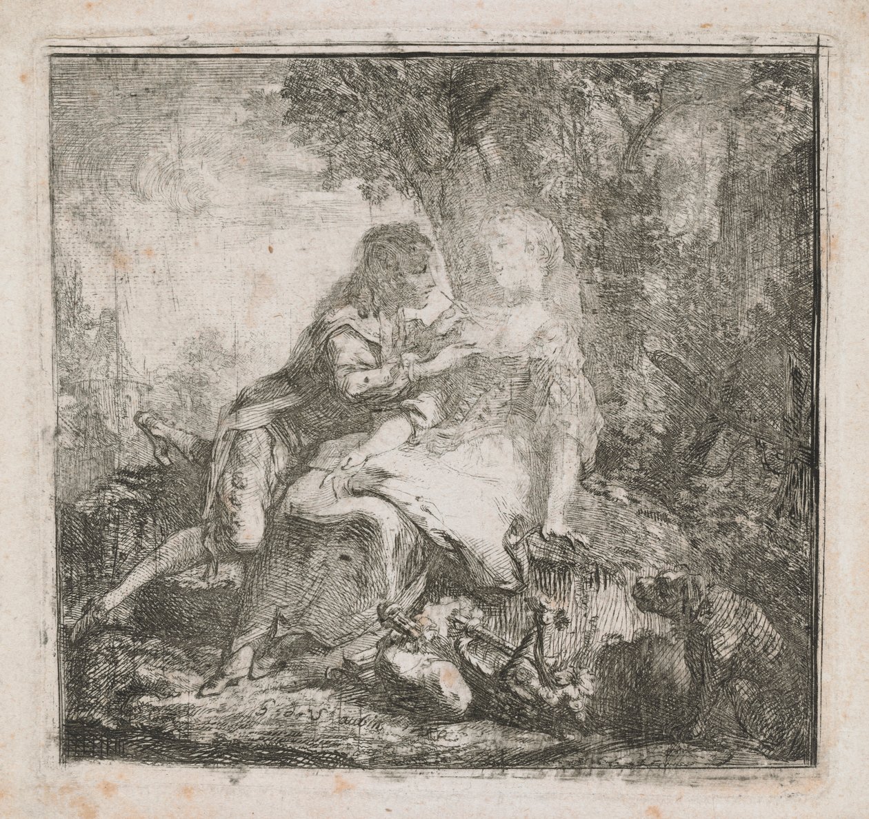 Os dois amantes de Gabriel de Saint Aubin