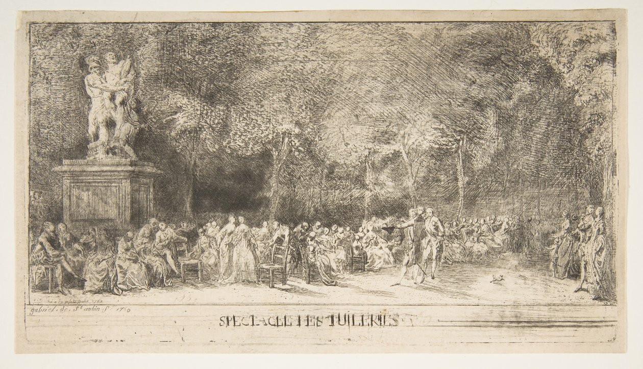 Cena nas Tulherias: As Cadeiras, 1760. de Gabriel de Saint Aubin