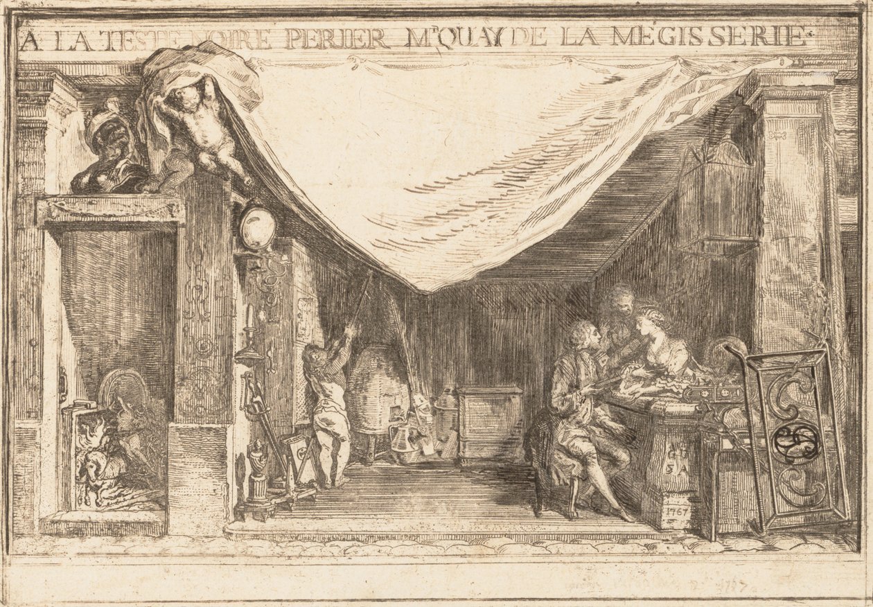 A Oficina de M. Périer, Mercador de Ferragens, 1767. de Gabriel de Saint Aubin