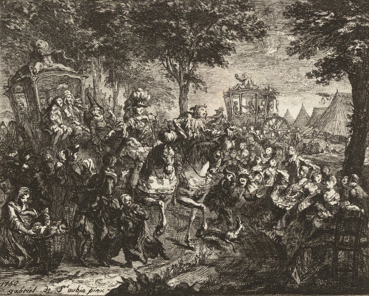 Vista da Feira de Beson, 1750. de Gabriel de Saint Aubin