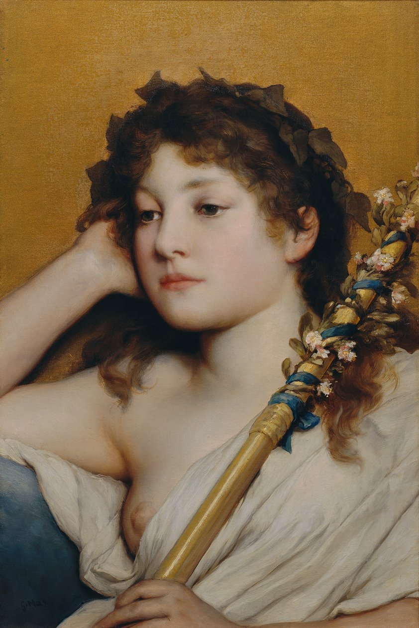 Sentindo a cabeça da mulher de Gabriel von Max