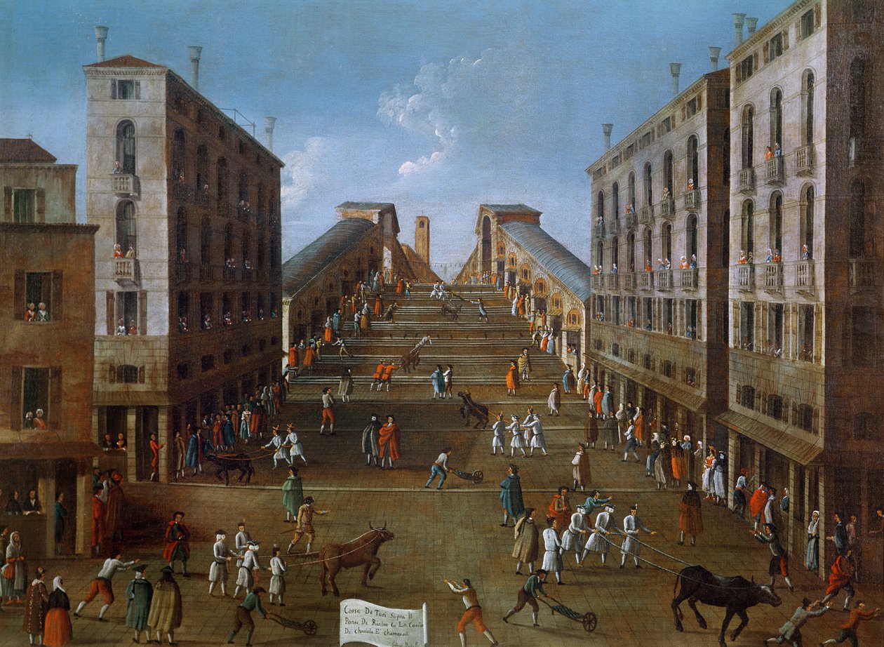 Tourada na Ponte Rialto de Gabriele Bella