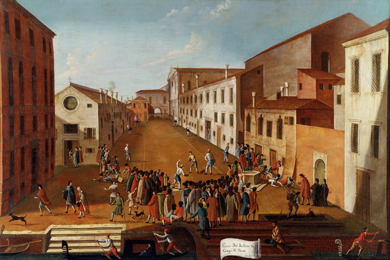Jogo de taças no campo jesuíta, Veneza de Gabriele Bella