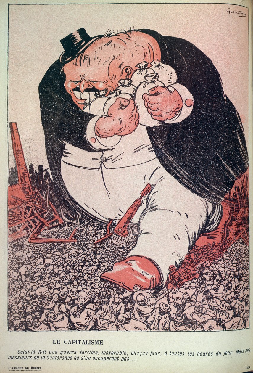 Capitalismo da revista &39;L&39;Assiette au Beurre&39;, pub. Junho de 1907 (veja também 75319) de Gabriele Galantara