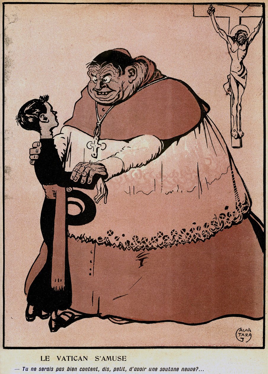 Desenho animado no diário de humor político francês "L