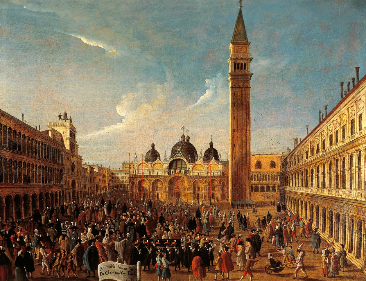 ITaly, Veneto, Veneza, Último dia de carnaval na Praça San Marco, em grande plano de Gabriele Bella