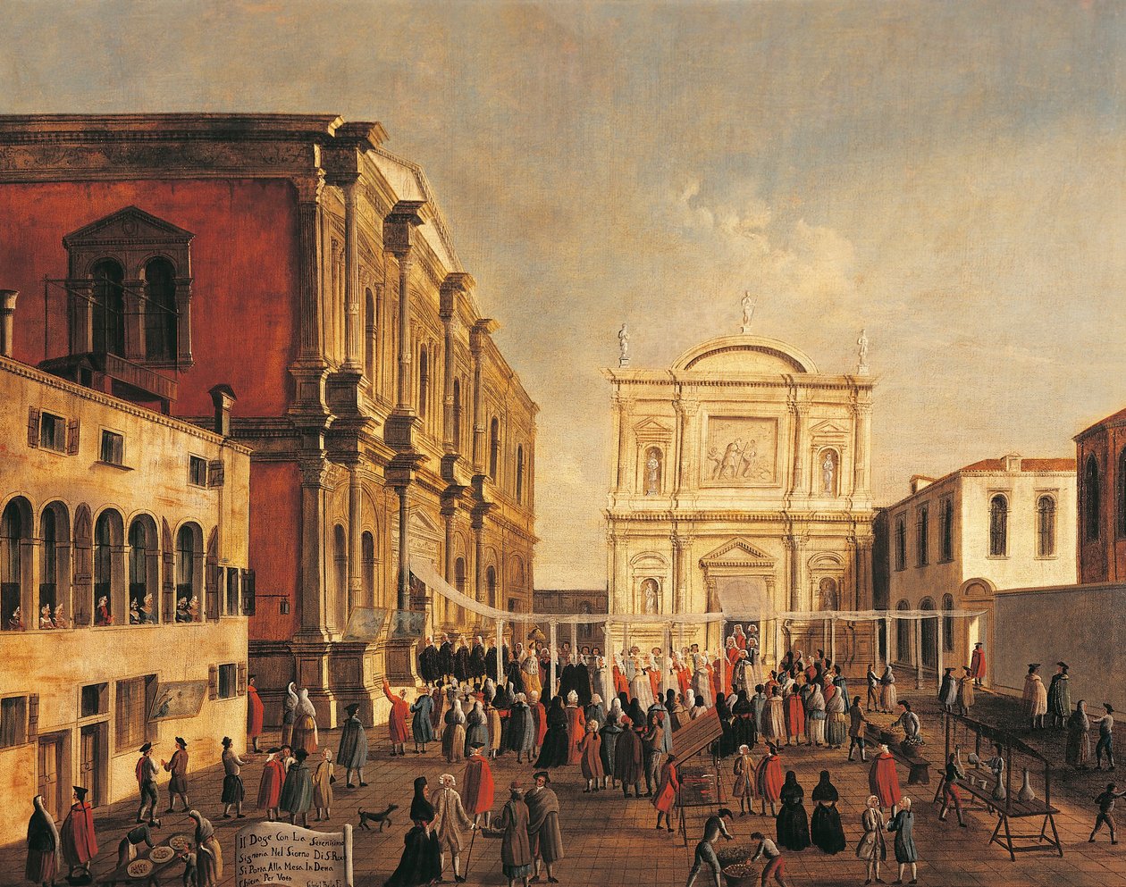 Itália, Veneto, Veneza, Doge de Veneza e Signoria pela Igreja de San Rocco, no dia de São Rocco de Gabriele Bella