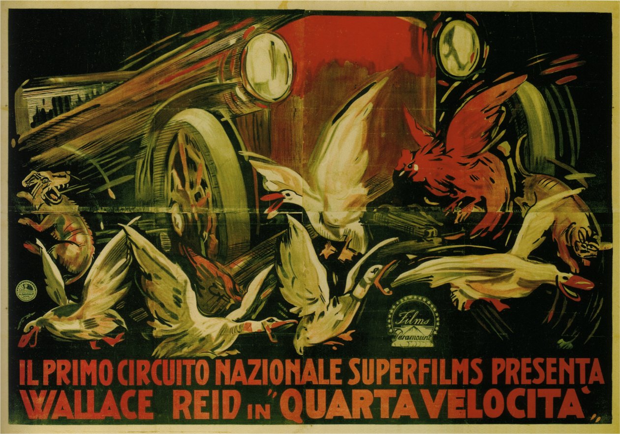 Wallace Reid em velocidade dupla de filme, 1920 de Gabriele Galantara