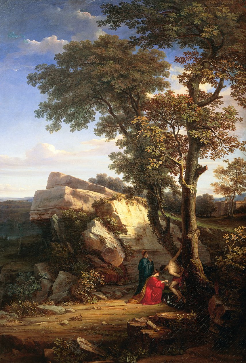 Paisagem com São Sebastião curado pelas mulheres sagradas de Gabriele Smargiassi
