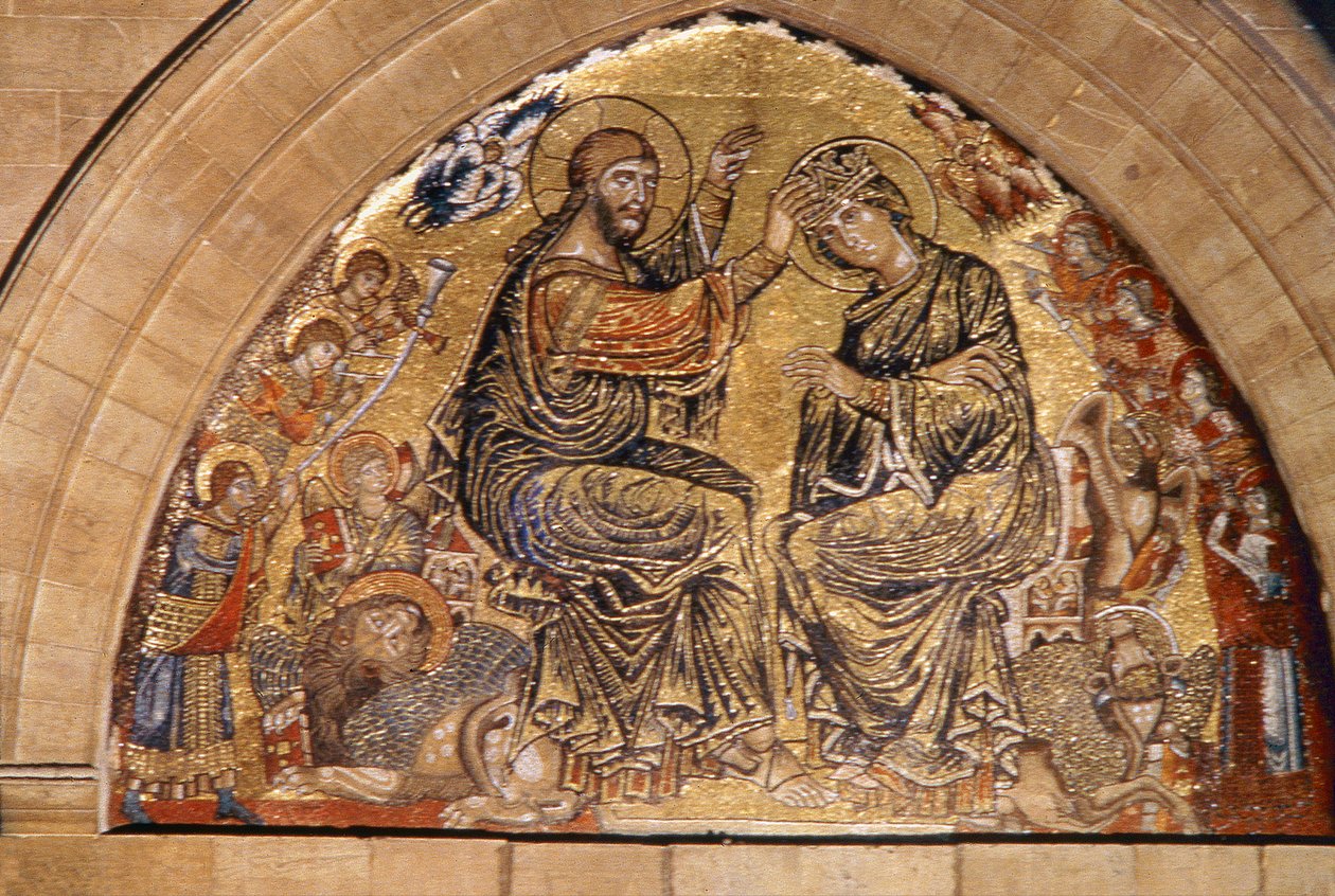 A coroação da virgem (mosaico) de Gaddo di Zanobi Gaddi