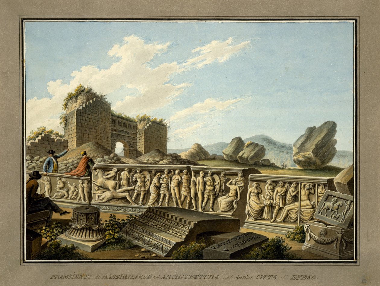 Roman permanece em Éfeso, 1797 de Gaetano Mercati