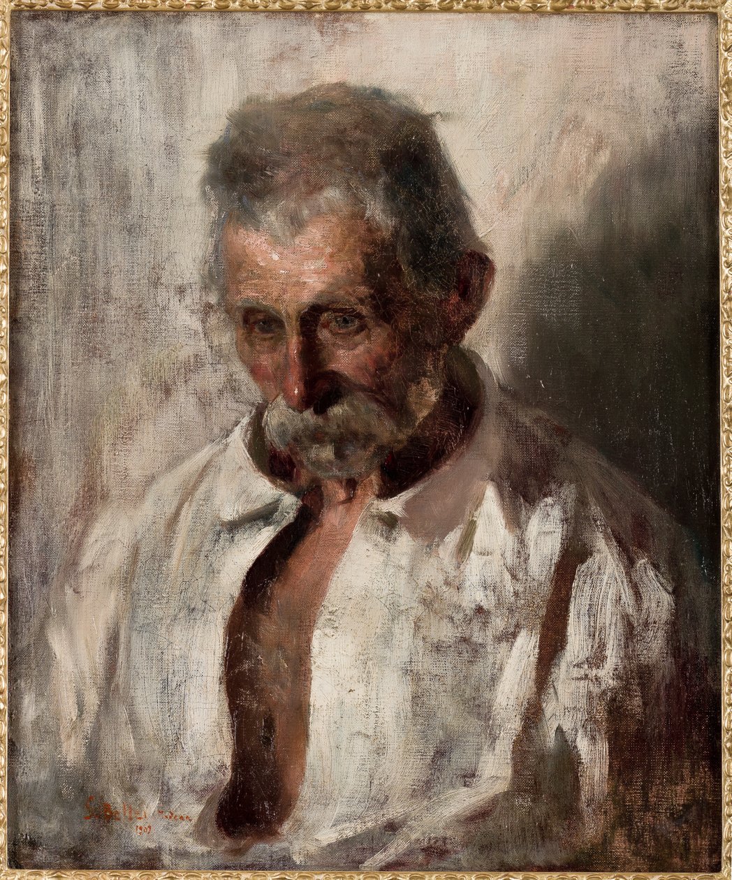 Retrato de um homem velho de Gaetano Bellei