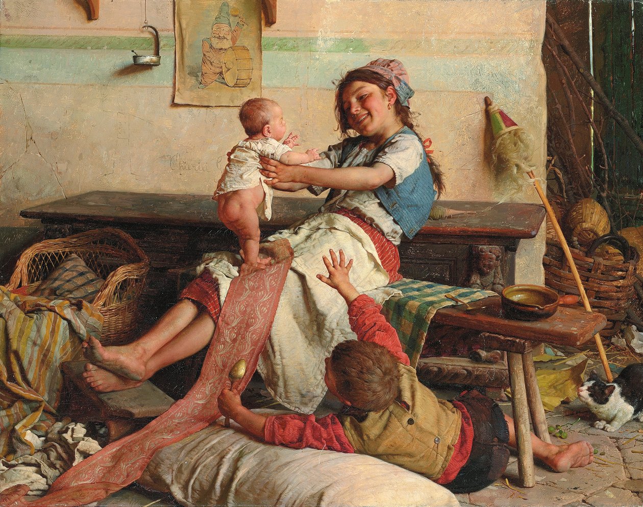 Afeto fraterno; Afeto fraterno, c. 1900 de Gaetano Chierici