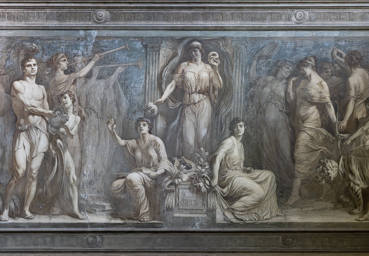 Alegoria da Comédia, detalhe de Gaetano Cresseri