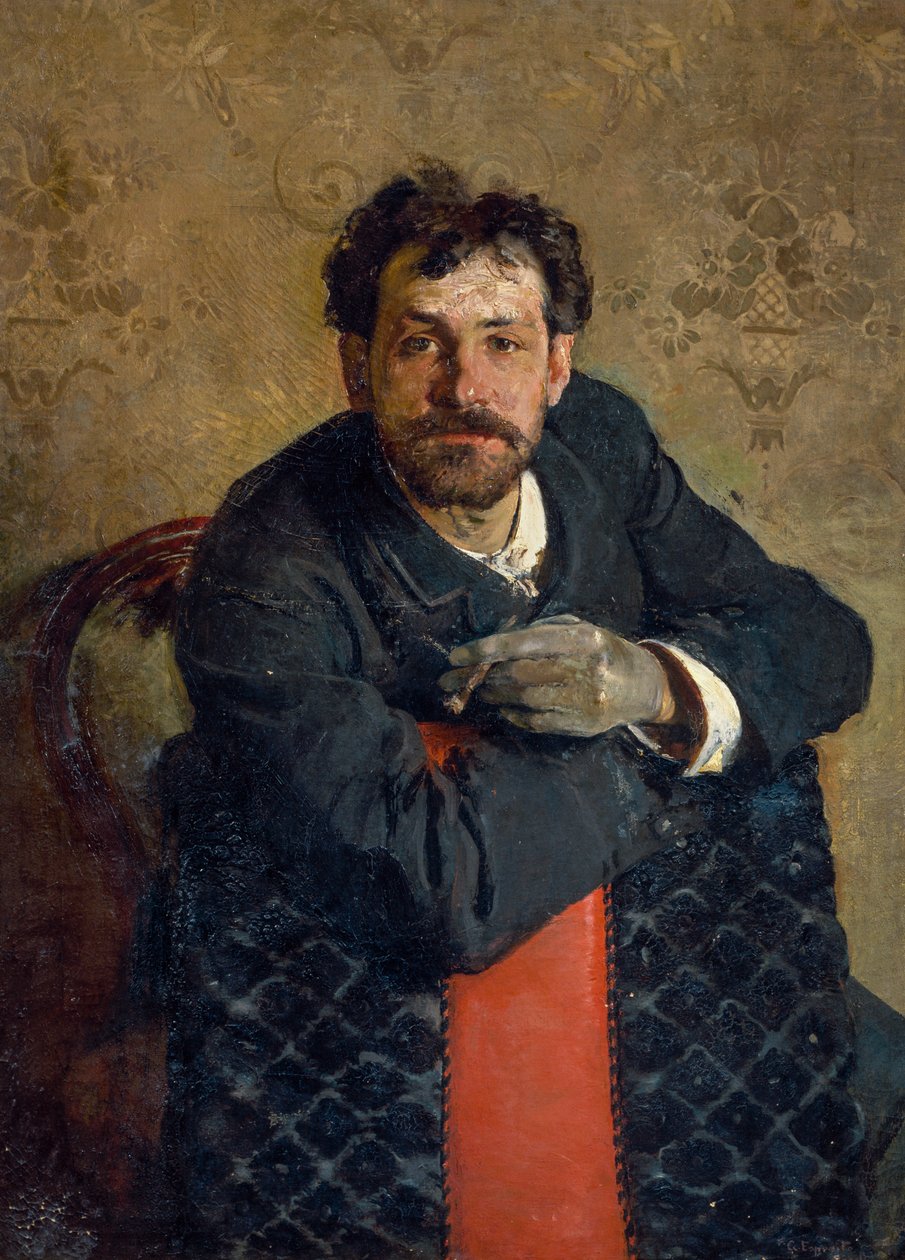 Retrato do arquitecto Antonio Curri, de Gaetano Esposito (1858-1911) de Gaetano Esposito