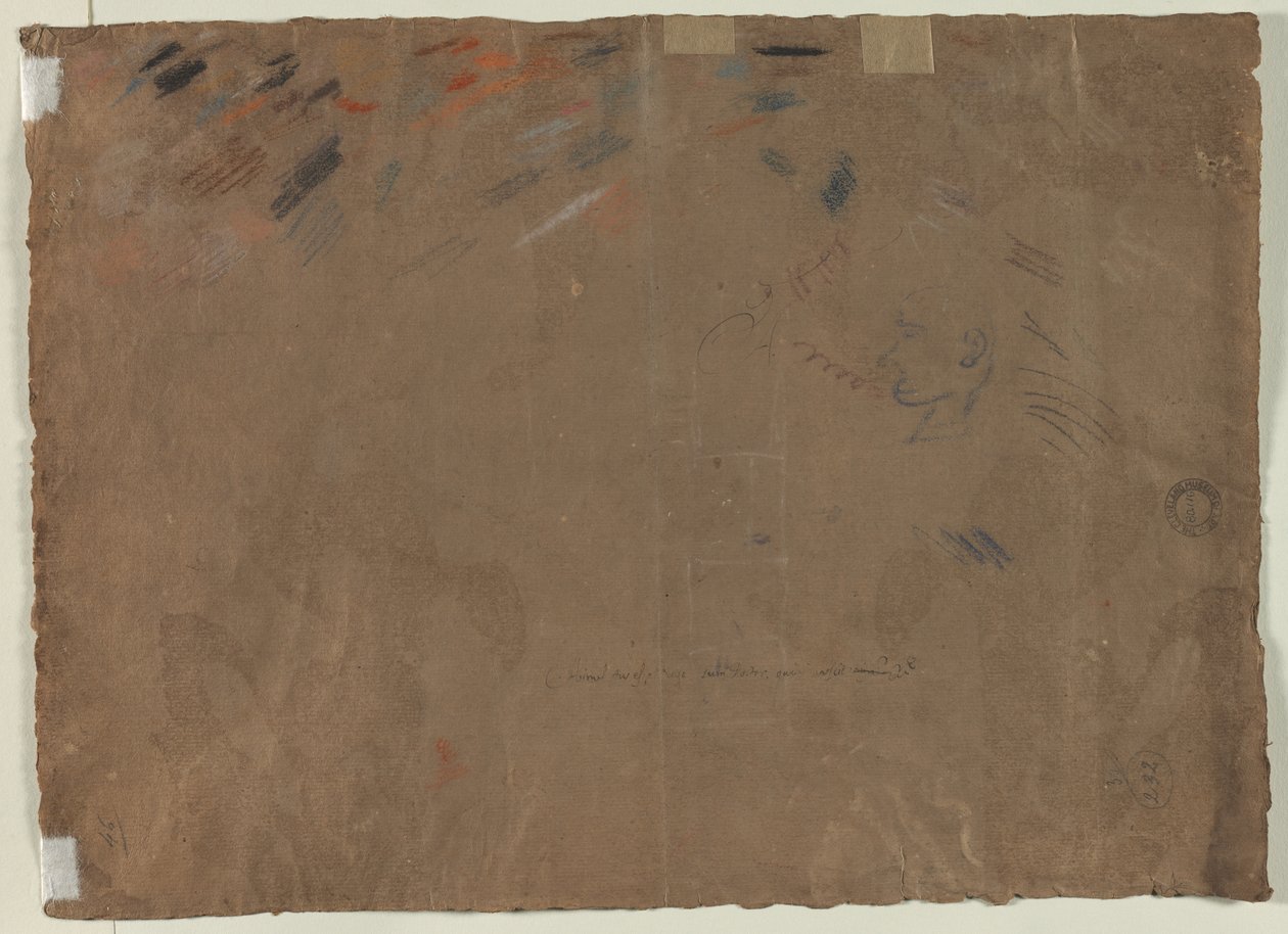 Esboço de uma cabeça (verso) de Gaetano Gandolfi
