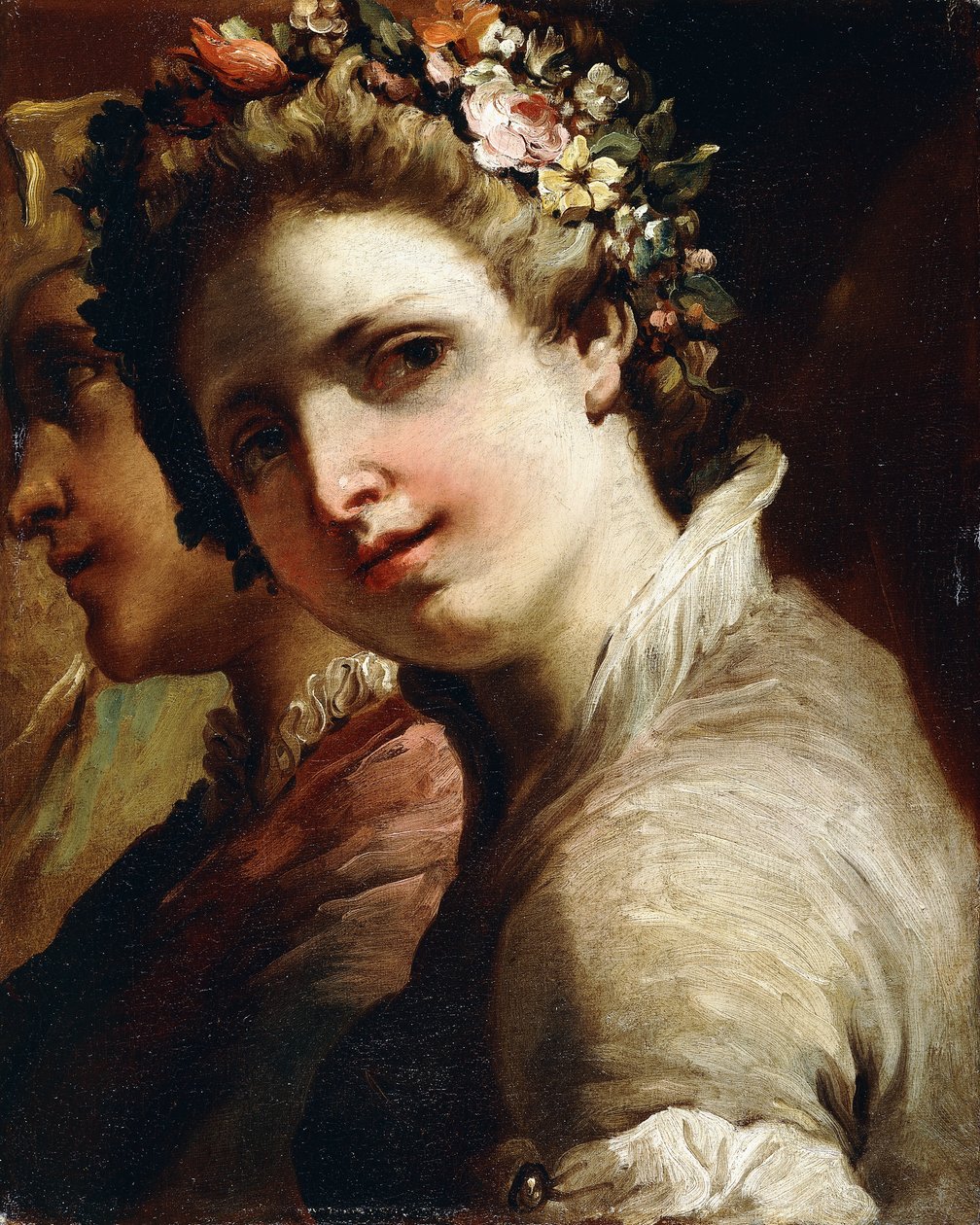 Estudos de Chefes de um Rapaz e Rapariga, de Gaetano Gandolfi