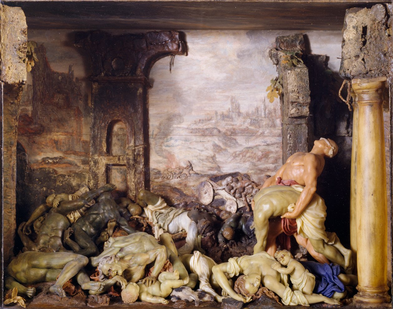 O Teatro da Morte: Praga (mídia mista) de Gaetano Giulio Zumbo