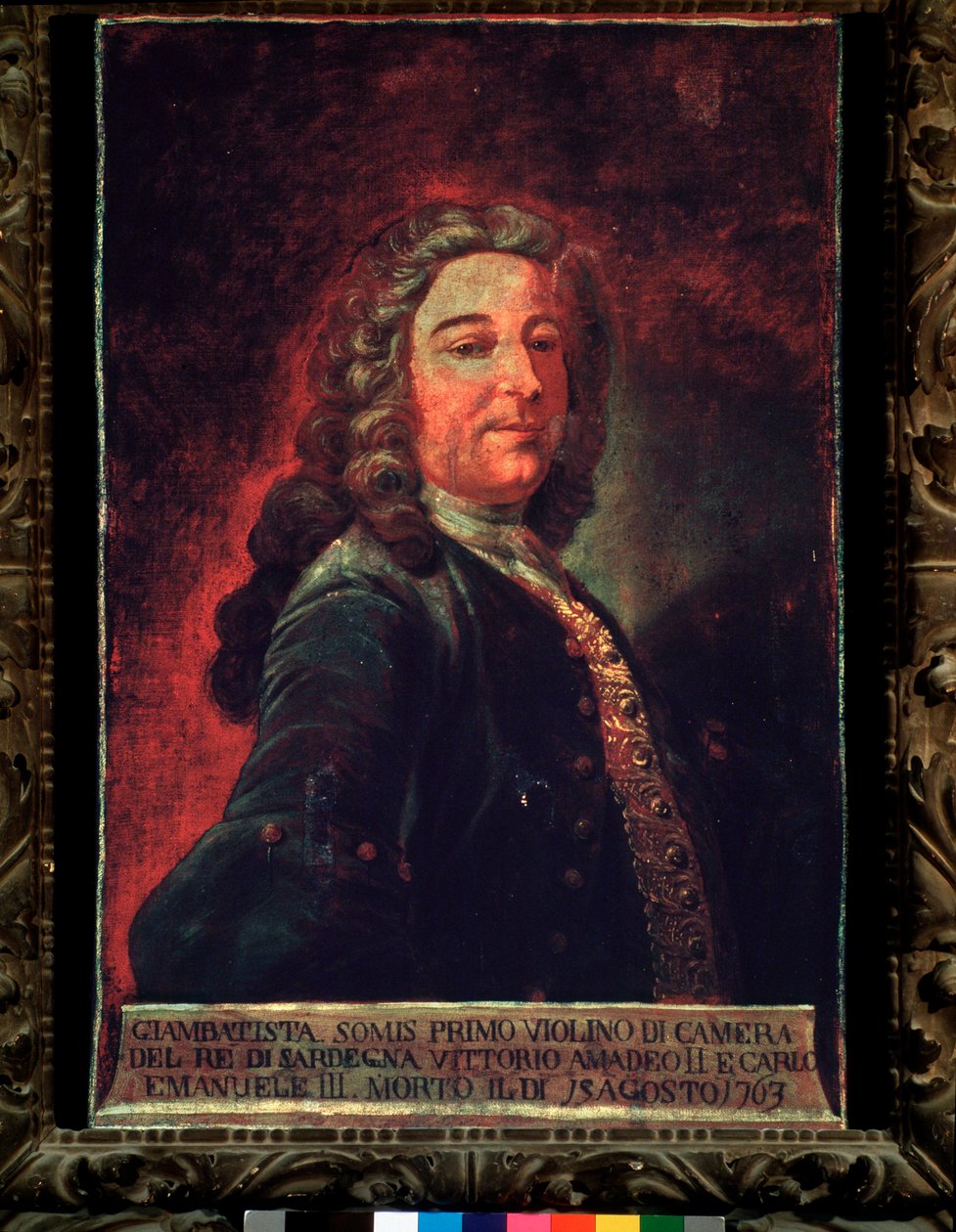 Retrato de Giambattista Somis, compositor e violinista italiano. Século XVIII (pintura) de Gaetano Ottani