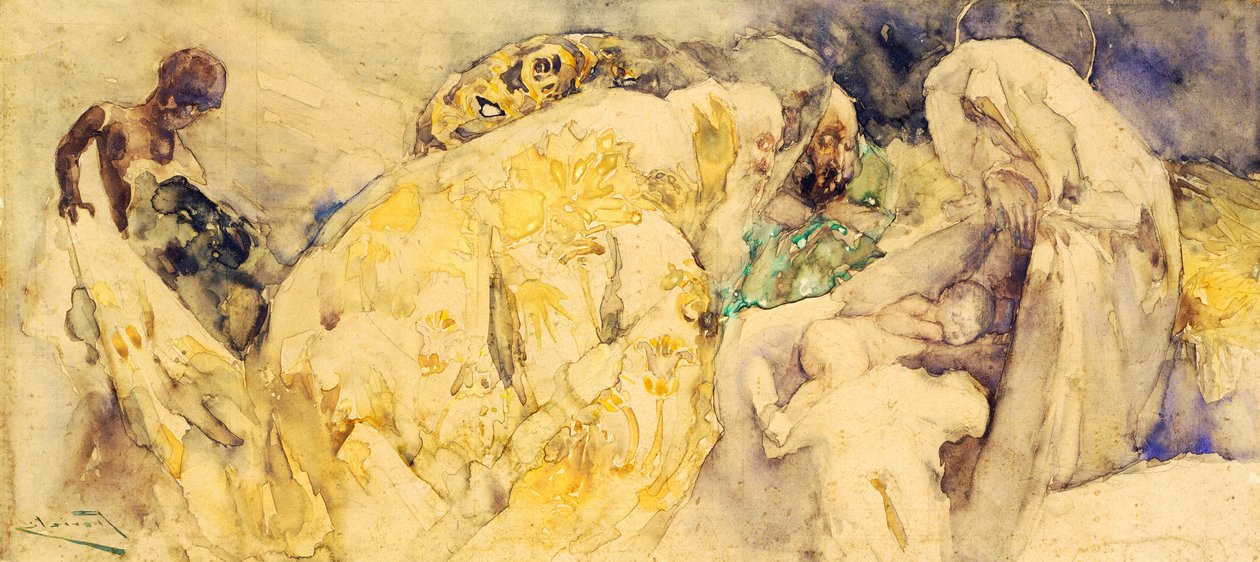 Adoração de Reis Magos de Gaetano Previati
