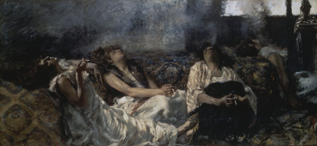 Fumadores Hashish de Gaetano Previati