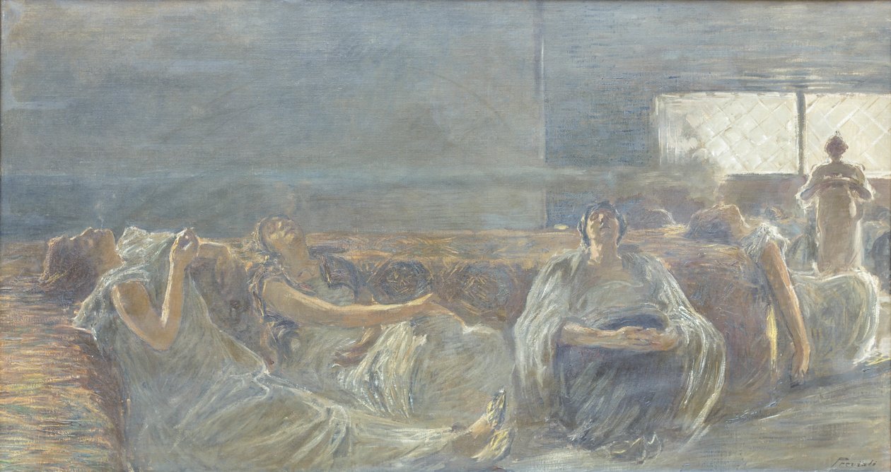 Haxixe: os fumadores de ópio de Gaetano Previati