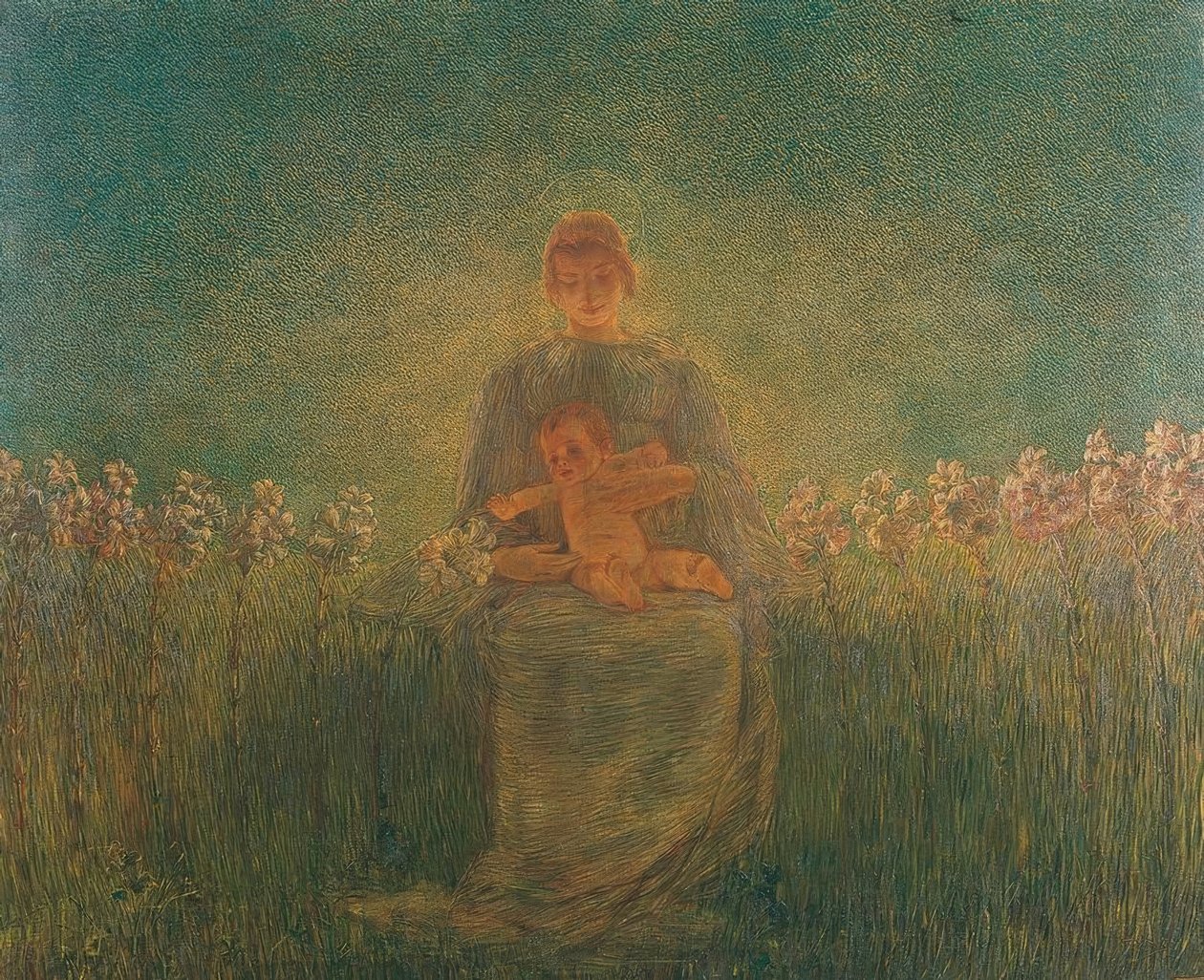 Madonna dos lírios de Gaetano Previati